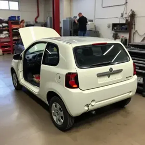 Mecânicos adaptam motor elétrico de BYD no câmbio de um Fiat Uno velho e resultado surpreende
