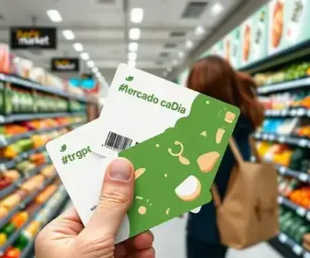 Quais cartões o Mercado Dia aceita